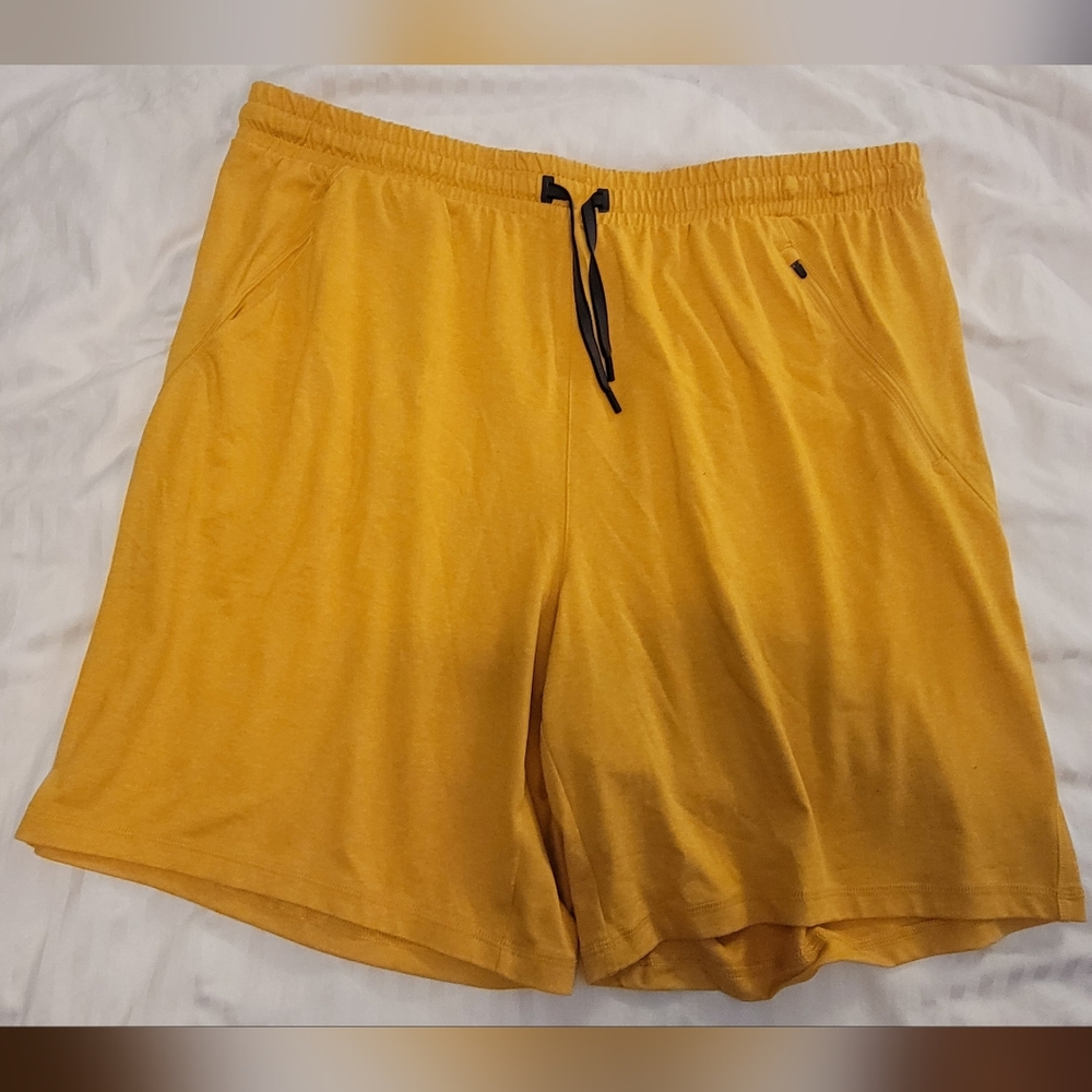 DSG Mustard Elastic Waist Shorts